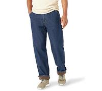 Wrangler Authentics Men's Fleece Lined Carpenter Pant, Dark Indigo, 33W x 30L