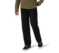 Wrangler Authentics Men's Fleece Lined Five Pocket Jean, Black, 32W x 32L
