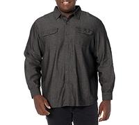 Wrangler Authentics Men's Long Sleeve Classic Woven Shirt Button, Black Denim, S