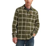 Wrangler Authentics Men's Long Sleeve Flannel Shirt Jacket, Forest Night Plaid, XL