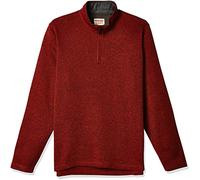 Wrangler Authentics Men's Long Sleeve Fleece Quarter-Zip Pullover Sweater, Bossa Nova, S