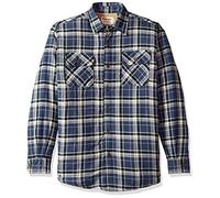 Wrangler Authentics Men's Long Sleeve Sherpa Lined Shirt Jacket Button, Mood Indigo, 3XL