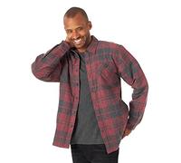 Wrangler Authentics Men's Long Sleeve Sherpa Lined Shirt Jacket, Current Heather, XXL