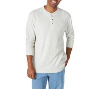 Wrangler Authentics Men's Long Sleeve Waffle Henley Shirt, Oatmeal Heather, XXL