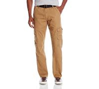 Wrangler Authentics Men's Premium Relaxed Fit Straight Leg Cargo Pant, Acorn Twill, 32W / 30L