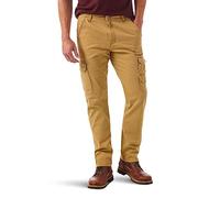Wrangler Authentics Men's Regular Tapered Cargo Pant, Brushed Almond, 38W x 32L