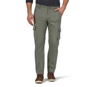 Wrangler Authentics Men's Regular Tapered Cargo Pant, Dusty Olive, 32W / 30L