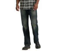 Wrangler Authentics Men's Relaxed Fit Boot Cut Jean, Blue/Black Stretch, 34W / 34L