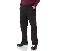 Wrangler Authentics Men's Relaxed Fit Stretch Cargo Pant Casual, Black, 32W x 29L