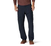 Wrangler Authentics Men's Relaxed Fit Stretch Cargo Pant Casual, Navy, 42W x 32L