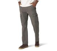 Wrangler Authentics Men's Relaxed Fit Stretch Cargo Pant Casual, Olive Drab, 34W x 30L