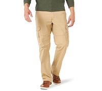 Wrangler Authentics Men's Relaxed Fit Stretch Cargo Pant Casual, Travertine Ripstop, 32W x 29L