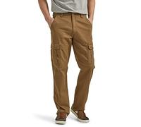 Wrangler Authentics Men's Relaxed Fit Stretch Cargo Pant, Kangaroo, 33W x 30L