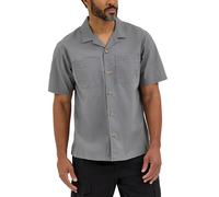 Wrangler Authentics Men's Short Sleeve Camp Shirt, Gargoyle, Large