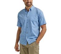 Wrangler Authentics Men's Short Sleeve Classic Plaid Shirt, Rivera, Large