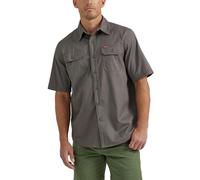 Wrangler Authentics Men's Short Sleeve Classic Woven Shirt, Dark Gull Gray, Medium
