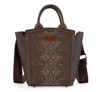 Wrangler Aztec Embroidered Floral Crossbody Purses for Women, Coffee