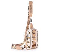 Wrangler Aztec Sling Bag Southwest Crossbody Bags Trendy Chest Bag, Angel-tan