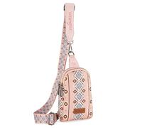 Wrangler Aztec Sling Bag - Southwest Crossbody Trendy Chest Bag, Light Pink, One Size