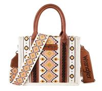Wrangler Aztec Tote Bag for Women Boho Shoulder Purses and Handbags, A Angel White (Guitar Strap)