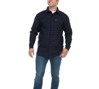 Wrangler Big and Tall Flannel Shirt for Men - Mens Button Down Plaid Shirt, Navy/Black, 6XL- Plus