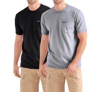 Wrangler Big and Tall T-Shirts for Men - 2 Pack Cotton Tee with Chest Pocket