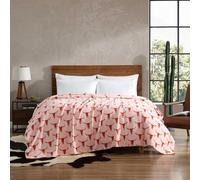 Wrangler - Blanket, Ultra Soft Plush Fleece Bedding, Yellowstone Inspired, Cozy Home Decor for Bed or Couch (Steer Head Peach, Twin)