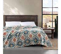 Wrangler Blanket Ultra Soft Plush Fleece Reversible Bedding, Lightweight Home Decor for All Seasons, Twin, Dakota Blue