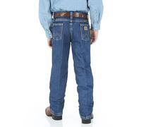 Wrangler Boys' George Strait Original Cowboy Cut Jeans, Heavy Denim Stone, 14 Slim