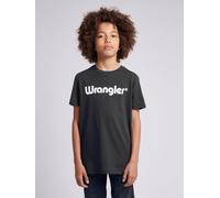 Wrangler Boy's Tubular Logo Tee Bright White in Black | Size: 7-8 Years Wrangler Black 7-8 Years
