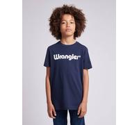 Wrangler Boy's Tubular Logo Tee Bright White in Navy | Size: 8-9 Years Wrangler Navy 8-9 Years