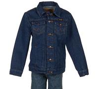 Wrangler Boys' Western Denim Jacket, Prewash, Medium