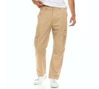 Wrangler Cargo Pants for Men Big and Tall - Twill Half Elastic Mens Cargo Pants, Relaxed Fit Workwear Pants, Travertine, X-Large Tall