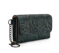 Wrangler Coin Purse for Men and Women, Small Leather Pouch for Cash, Western Card Wallet, Unique Mini Wallet Turquoise
