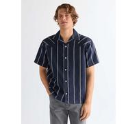 Wrangler Cotton Rich Short Sleeve Resort Shirt Navy Mix