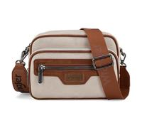 Wrangler Crossbody Bag for Women Multi Pocket Crossover Bag Shoulder Pursea with Adjustable Strap, Beige/Brown, M, Wrangler Crossbody Bag for Women Vegan Leather Vintage Multi Pocket Crossover Bag