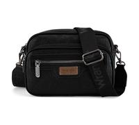 Wrangler Crossbody Bag for Women Multi Pocket Crossover Bag Shoulder Pursea with Adjustable Strap, Black, M, Wrangler Crossbody Bag for Women Vegan Leather Vintage Multi Pocket Crossover Bag Shoulder
