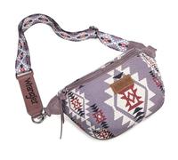 Wrangler Crossbody Bags for Women Bum Sling Purse, Aztec Lavender 1942, 7.8" x 1" 5.8"