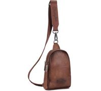Wrangler Crossbody Bags for Women Chic Sling Bag and Purses with Adjustable Strap Holiday Gift Choice, B-distressed Dark Brown