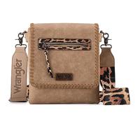 Wrangler Crossbody Bags for Women Vintage Hand Woven Shoulder Purse, Pattern-pale Khaki