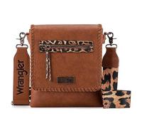 Wrangler Crossbody Bags for Women Western Hand Woven Satchel Purse, Pattern-taos Brown