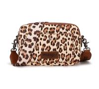 Wrangler Crossbody Purses for Women Trendy Camera Snapshot Bag with Wide Strap, Double Layer Leopard Brown, Medium