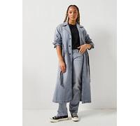 Wrangler Denim Trench Coat, Blue, Size S, Women Blue