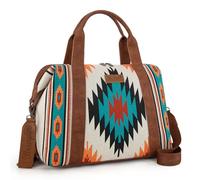 Wrangler Duffel Bag for Women Large Travel Weekender Bag Tapestry Designer Carry On Bags, Canvas Cotton-Beige