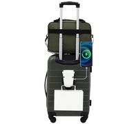 Wrangler El Dorado Lugggage Set with Cup Holder and USB Port, Deep Depths, 2 Piece Set, El Dorado Lugggage Set with Cup Holder and USB Port