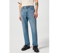 Wrangler Frontier Relaxed Straight Fit Jeans, Blue, Size 36, Inside Leg Regular, Men Blue
