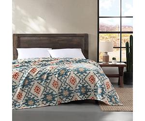 Wrangler - Full/Queen Blanket, Ultra Soft Plush Fleece Reversible Bedding, Yellowstone Inspired (Dakota Grey, Full/Queen)