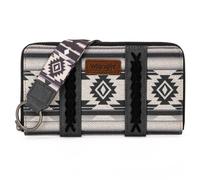 Wrangler Full Size Wallet Purse for Women Western Aztec Clutch Wristlet Wallet with Credit Card Holder LG-WG133-W006BK