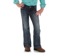 Wrangler Girls' Big Stretch Boot Cut Jean Mid Blue 10