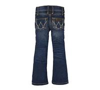 Wrangler Girls Dark Wash Medium Blue Boot Cut Jeans, Blue, 10 Slim